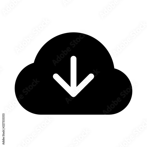 Cloud Network Transfers Download Gui Web vector icon