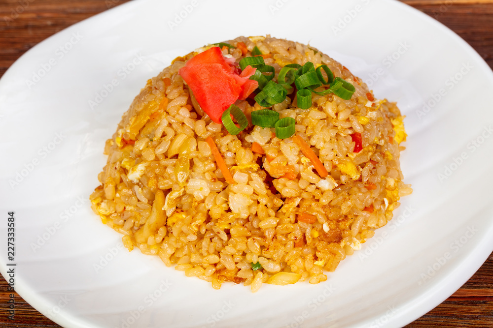 Stir fry rice with vegetables Stir fry rice with vegetables