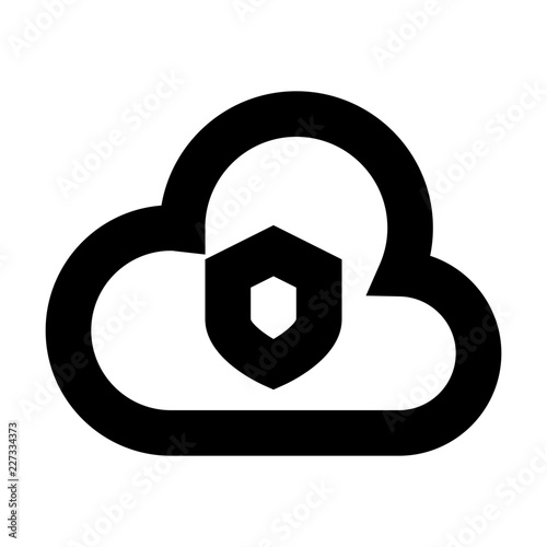 Cloud Network Transfers Ptotect Gui Web vector icon