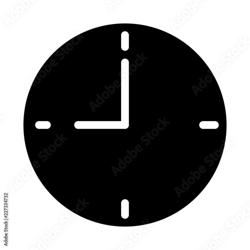 Clock Office Work Job Secretary vector icon