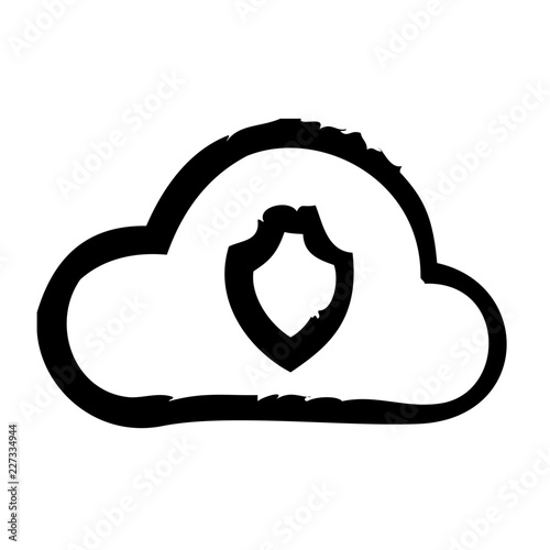 Cloud Protection Computer Service IT Programming Hardware Webdesign vector icon