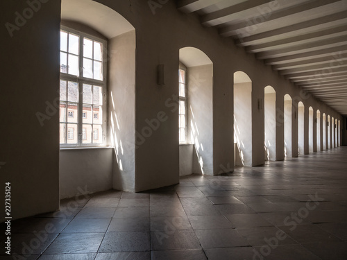 Fototapeta Naklejka Na Ścianę i Meble -  The hallway in convent Corvey in Hoexter, Germany