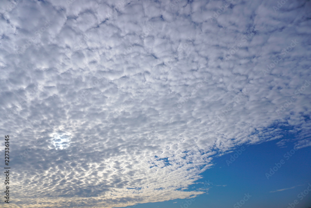 Amazing morning sky. Morning sky with many small clouds. Amazing morning sky. Morning sky with many small clouds.