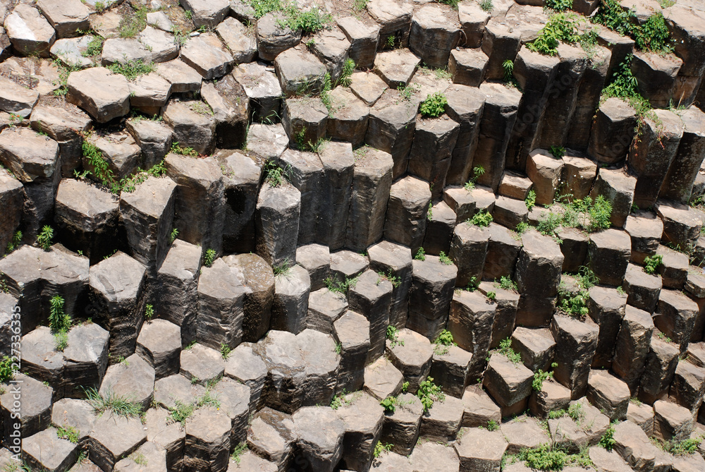 Fototapeta premium abstract rock formation in san miguel regla - mexico