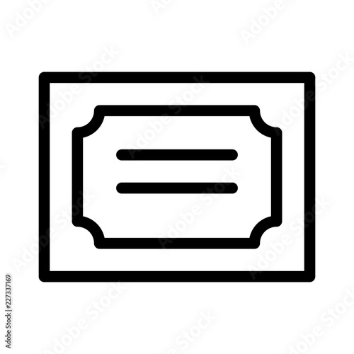 Certificate Award Education School Learning Creation Culture vector icon