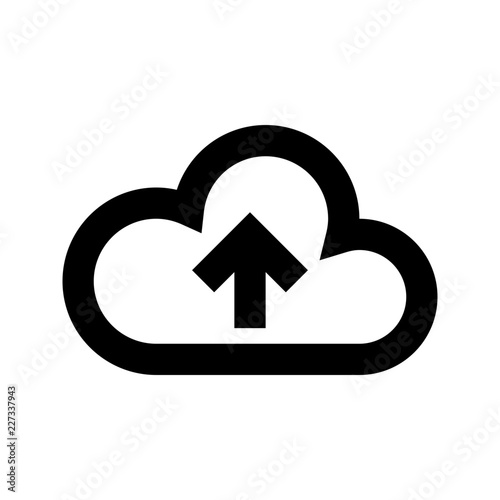 Cloud Network Transfers Upload Gui Web vector icon