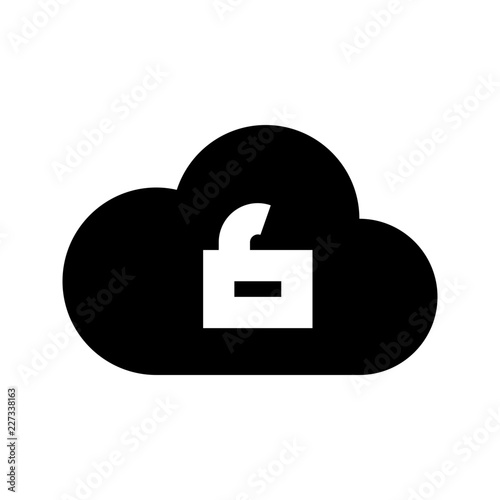 Cloud Network Transfers Unlock Gui Web vector icon