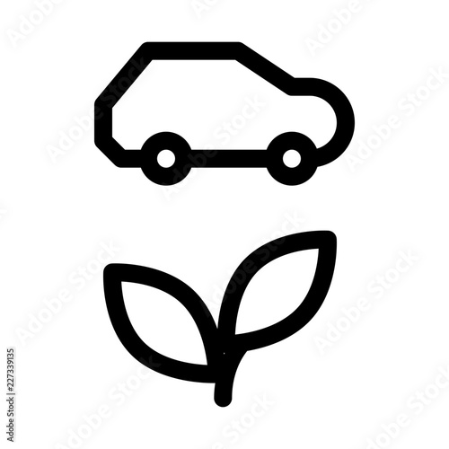 Car Environmental Protection Reserve Energy vector icon