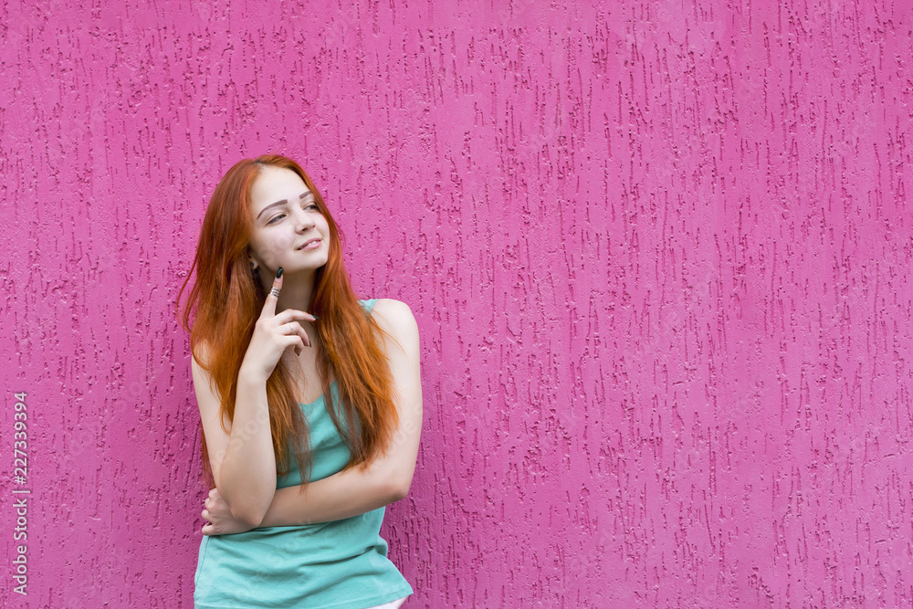 Obraz premium Attractive red hair girl
