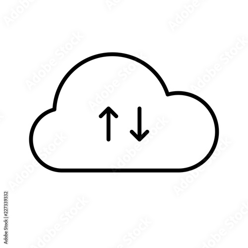 Cloud Office Productivity Efficiency Performance Optimization vector icon
