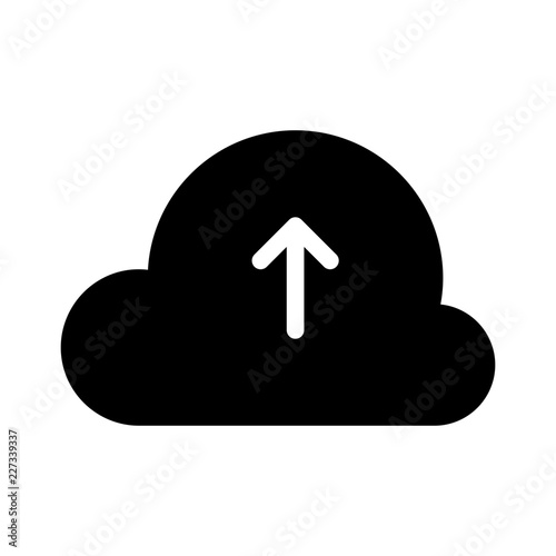 Cloud Upload Cloud Server Hosting Service Data vector icon