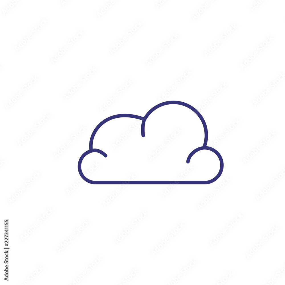 Cloud line icon. Weather, nature, environment. Weather concept. Vector illustration can be used for topics like environment, ecology, weather forecast. Cloud line icon. Weather, nature, environment. Weather concept. Vector illustration can be used for topics like environment, ecology, weather forecast.