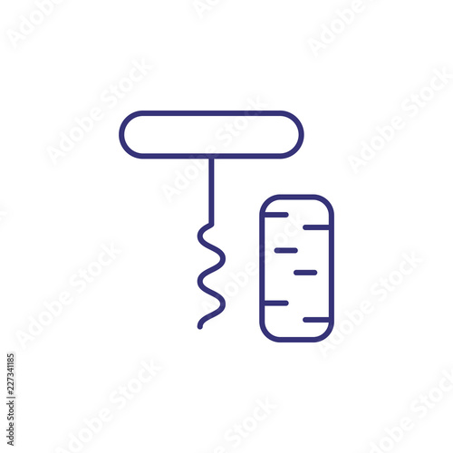 Corkscrew line icon. Cork, tool, utensil. Wine opening concept. Vector illustration can be used for topics like holiday, success, romantic date