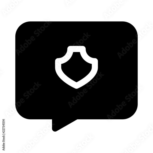 Chat Shield Protect Protection Secure vector icon