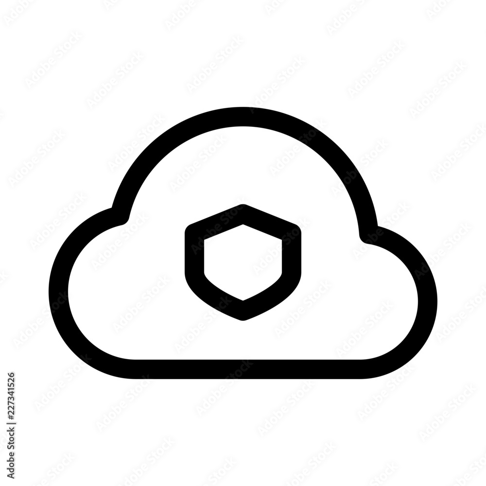 Cloud Network Transfers Ptotect Gui Web vector icon