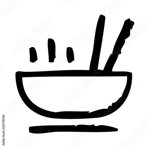 Chinese Wok Meal Food Restaurant Bar Diner Drink vector icon