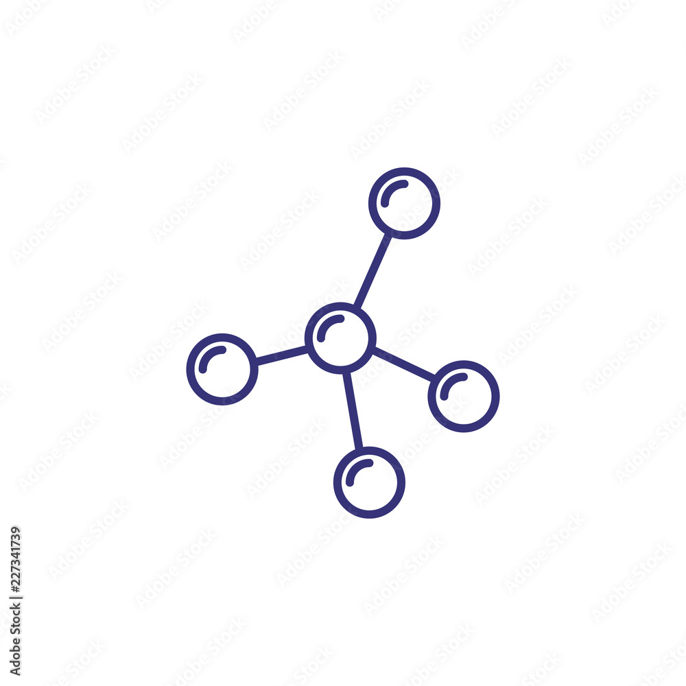 Molecule line icon. Science, biology, investigation. Science concept. Vector illustration for topics like science, investigation, biology. Molecule line icon. Science, biology, investigation. Science concept. Vector illustration for topics like science, investigation, biology.
