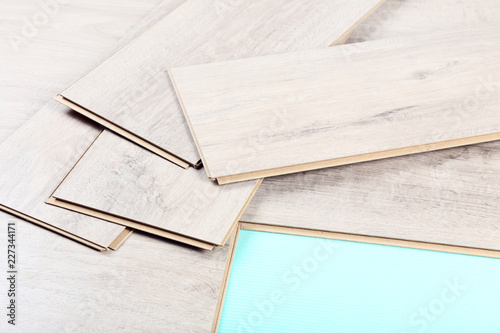 Timber laminate flooring at home