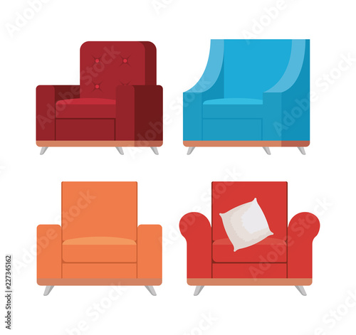 set sofas styles icons