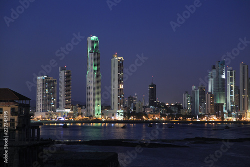 Panama City Skyline At Night