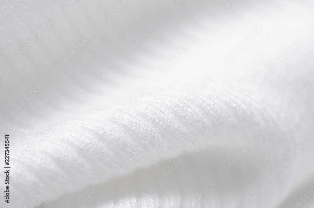 Obraz premium White sweater fabric textile material texture macro blur background