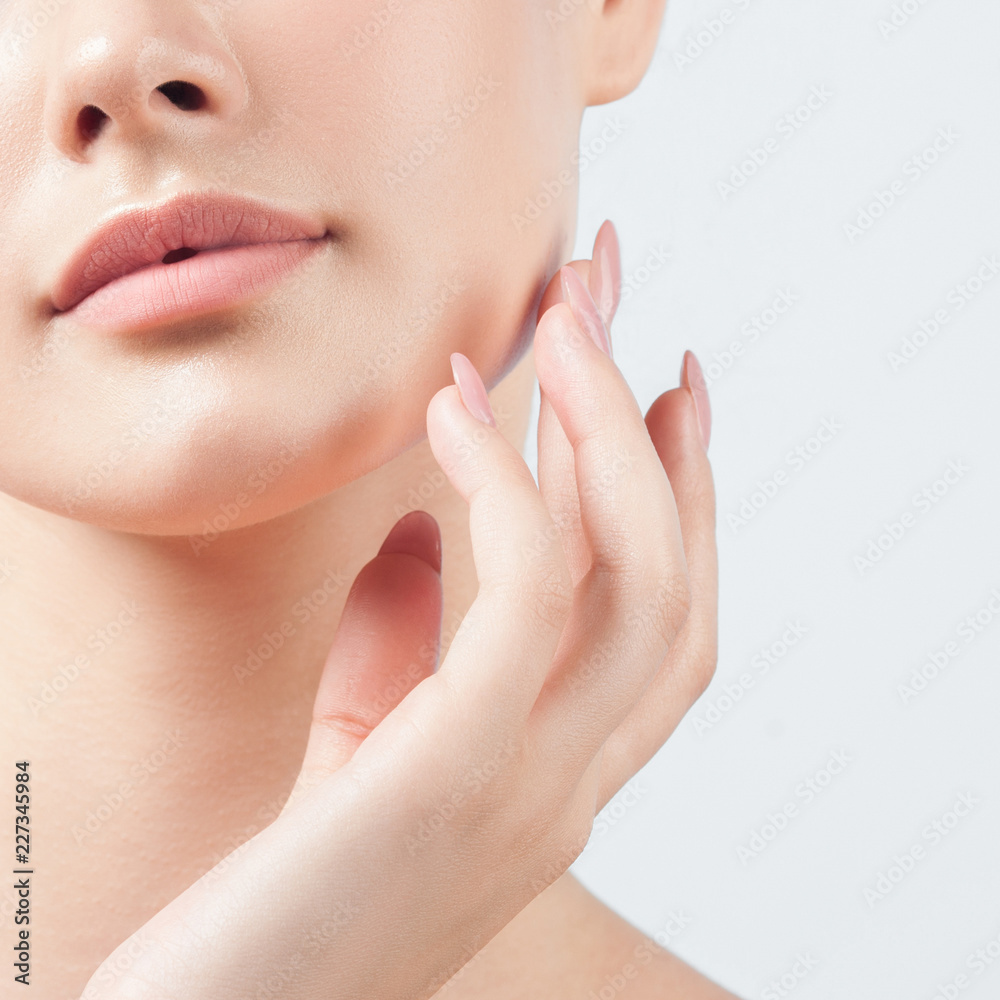 Fototapeta premium Anonymous portrait of young beautiful girl