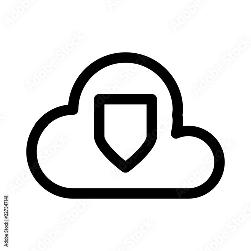 Cloud Secure Server Security Data Computer vector icon