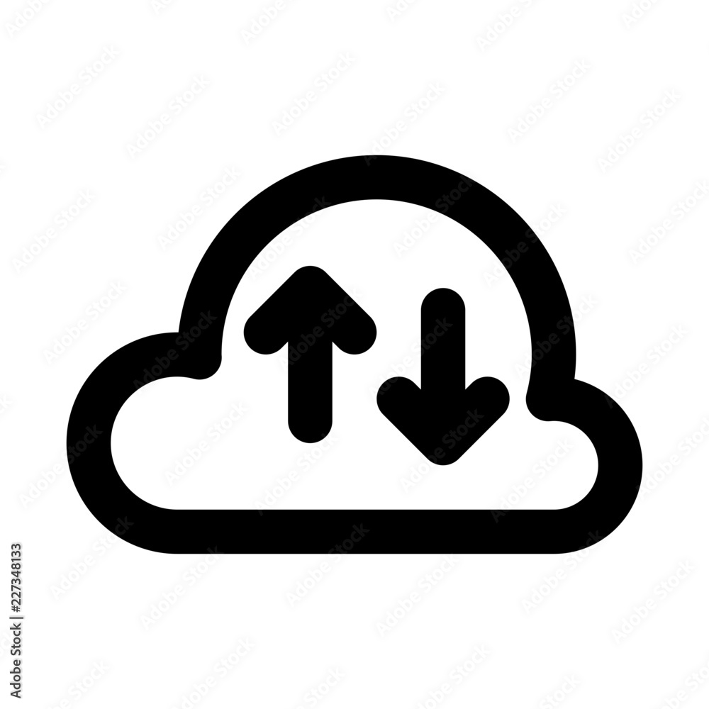 Cloud Sync Cloud Server Hosting Service Data vector icon Cloud Sync Cloud Server Hosting Service Data vector icon