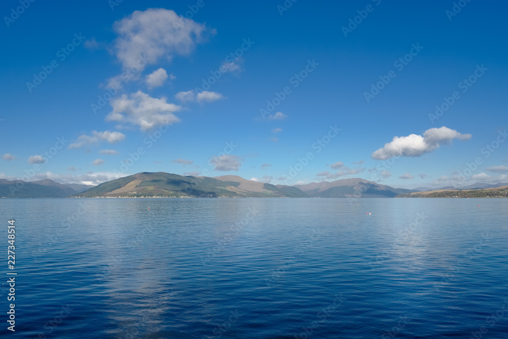 From Gourock Looking Over to the  Holy Loch River Clyde Scotland