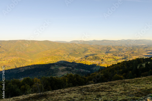Carpathian mountains in sunny day in the autumn season © zyoma_1986