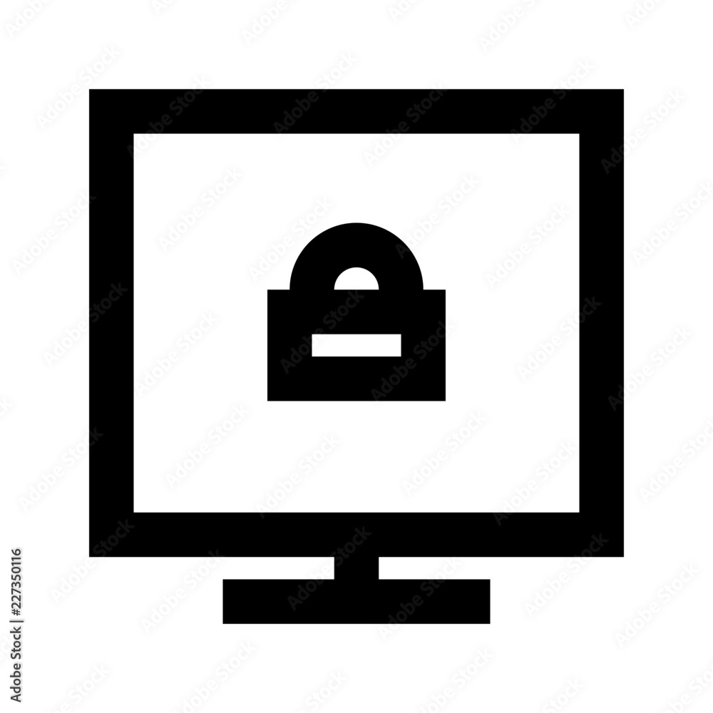 Display Lock Security Protect Protection Secure vector icon Display Lock Security Protect Protection Secure vector icon
