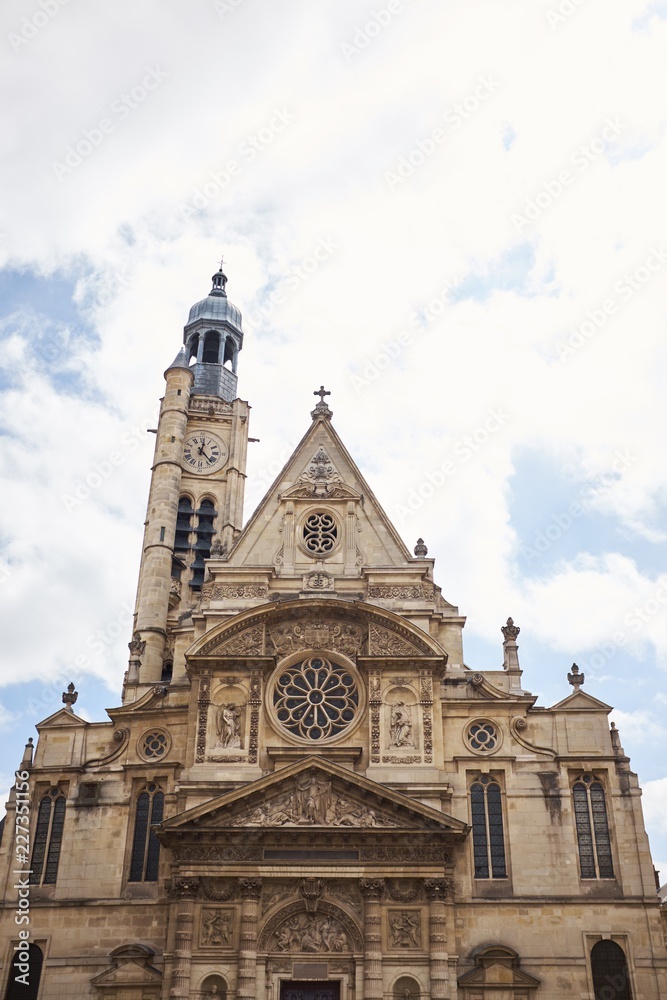 Church of Saint-Etienne-du-Mont 1494-1624 in Paris near Pantheon.