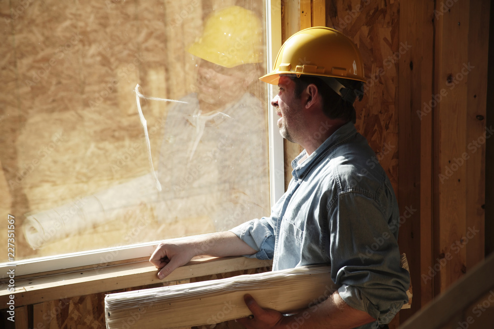 construction worker in warehouse construction worker in warehouse