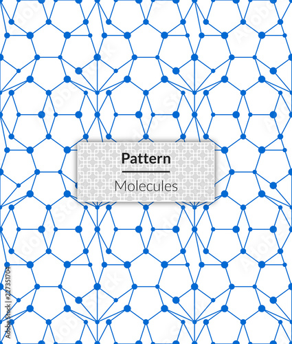 Seamless molecules abstract pattern