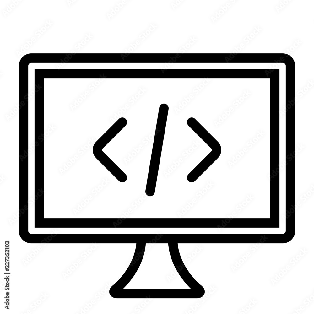 Coding Computer Service IT Programming Hardware Webdesign vector icon Coding Computer Service IT Programming Hardware Webdesign vector icon