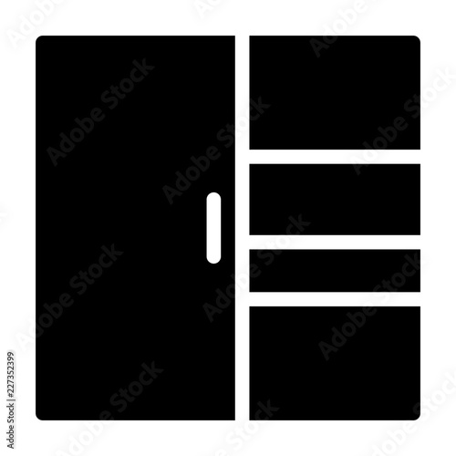 Cupboard Housekeeping Home Furniture Living Interior vector icon