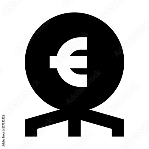 Distribute Euro Finance Money Exchequer Cash vector icon
