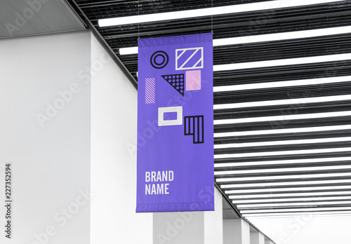 Hanging Flag Mockup