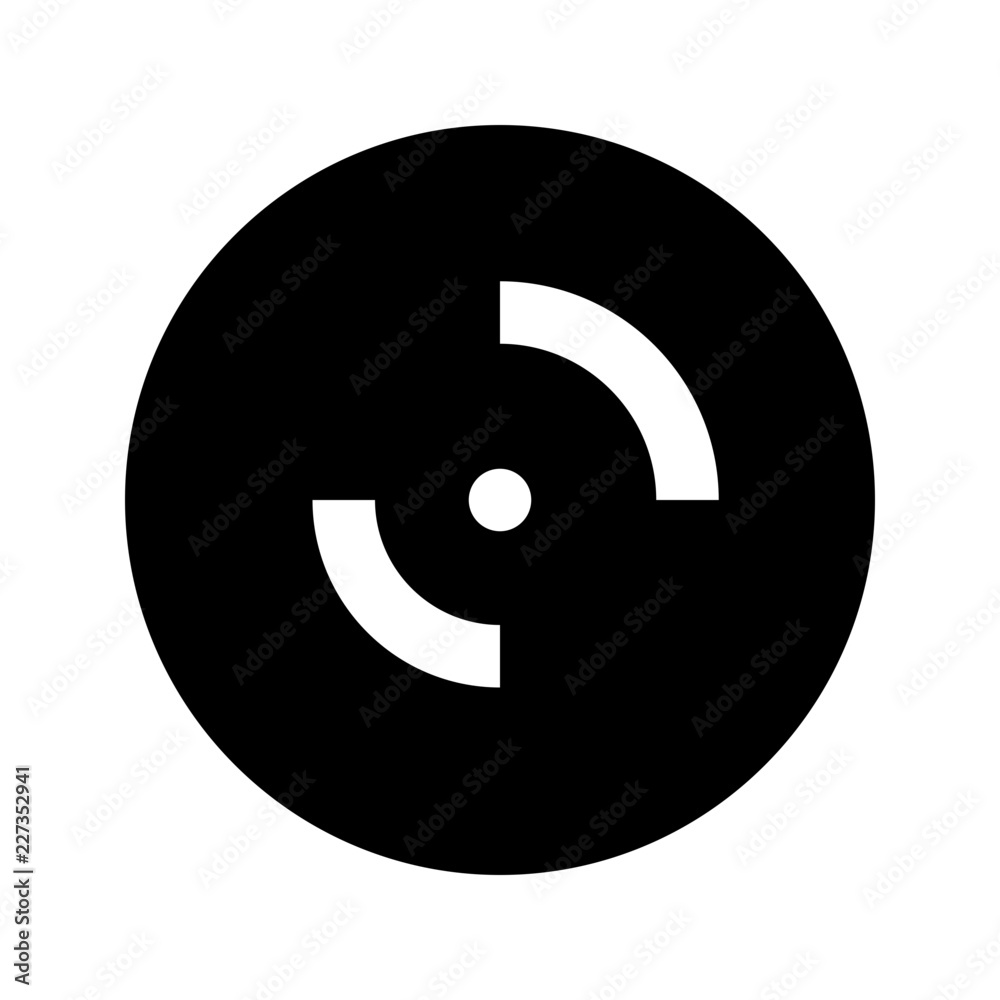 Disc Music Recording Multimedia Media Gui Web vector icon Disc Music Recording Multimedia Media Gui Web vector icon