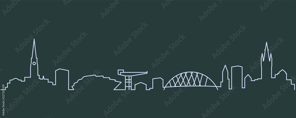 Glasgow Single Line Skyline