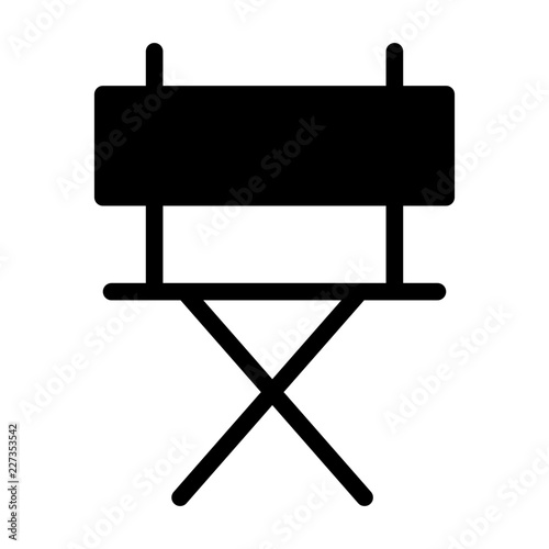 Directors Chair Video Production Hollywood Film Cinema vector icon