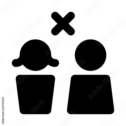 Divorce Couple Law Justice Family Legislation vector icon