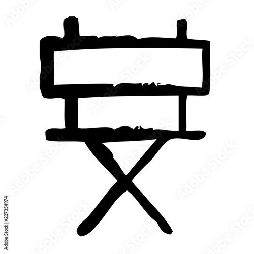 Directors Chair Video Production Hollywood Film Cinema vector icon