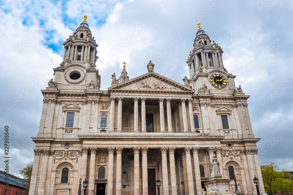 St. Paul's Cathedral facade, London, UK