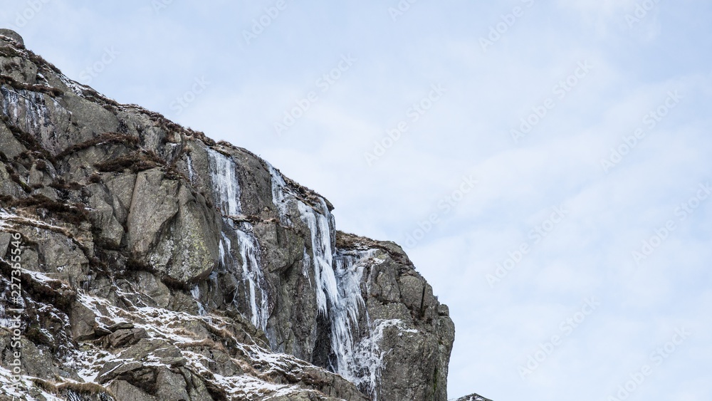Icicles on Mountain - Kirkstone Pass UK