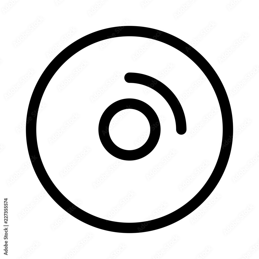 Disc Media Multimedia Electronics Hardware vector icon Disc Media Multimedia Electronics Hardware vector icon