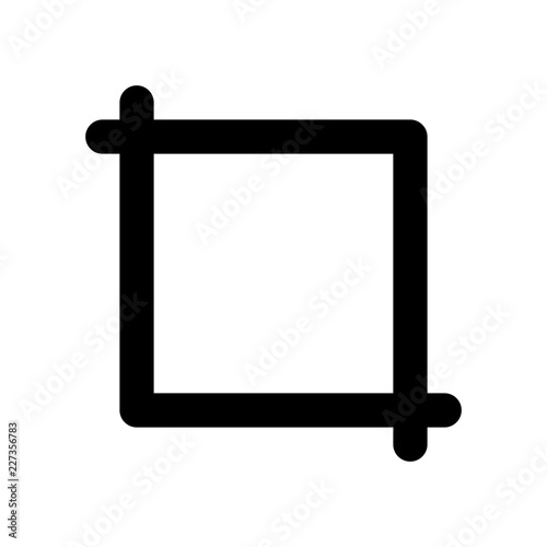 Crop Image Cut Resize Retouch vector icon