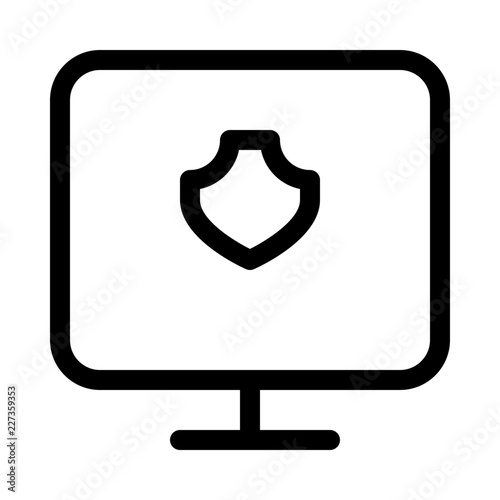 Display Shield Security Protect Protection Secure vector icon