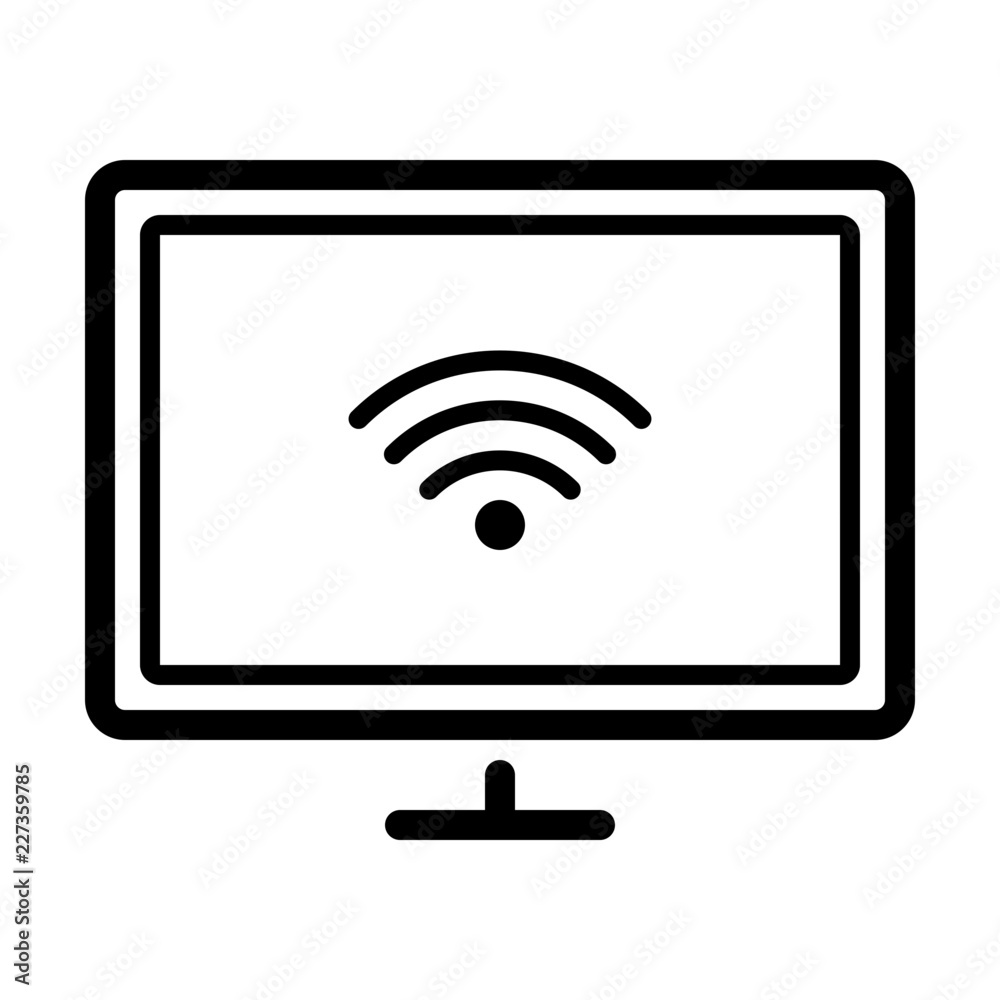 Display Wifi Internet Web Technology Computer vector icon Display Wifi Internet Web Technology Computer vector icon
