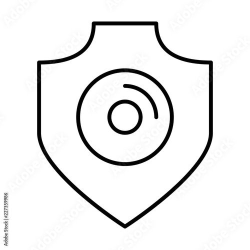 Disc Shield Security Safety Protection Secure vector icon